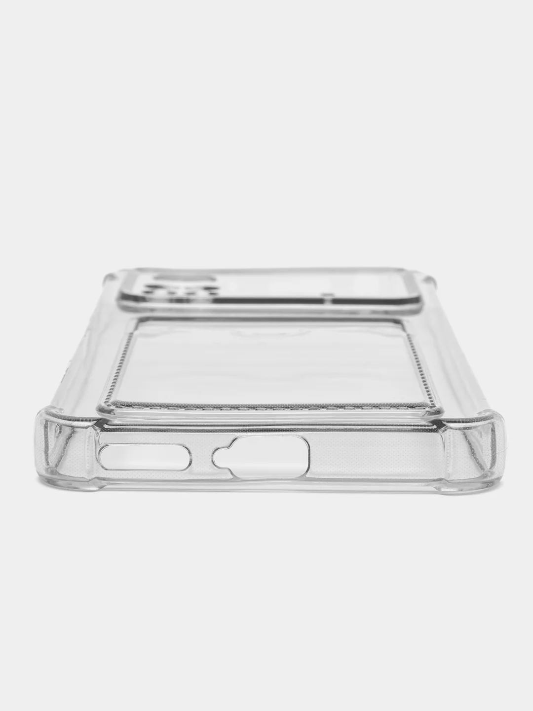 Черный чехол для Xiaomi Poco X4 Pro, Сяоми Поко Х4 Про прозрачный, с карманом для карты