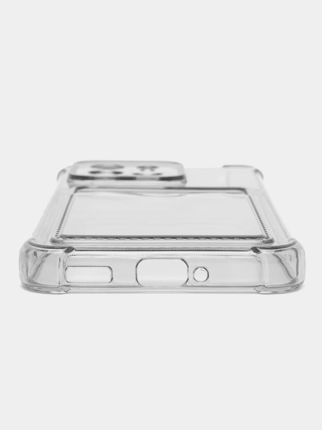 Черный чехол для Xiaomi 13, Сяоми 13 прозрачный, с карманом для карты