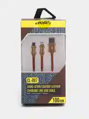 Золотой печать USB кабель Awei CL-987 Micro + Lightning 2in1, 1000 mm
