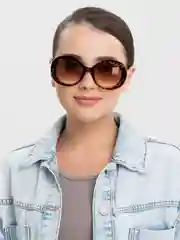 Терракотовый женские солнцезащитные очки MIRSEE, круглые