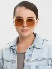 Бежевый очки женские солнцезащитные, цветные, винтажные