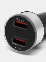 Серебряный автомобильное зарядное устройство, 2 USB