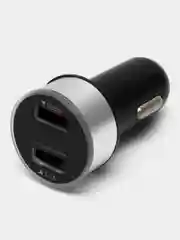 Серебряный автомобильное зарядное устройство, 2 USB