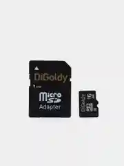 Карта памяти Digoldy microSDHC 16 ГБ Class 10, адаптер на SD