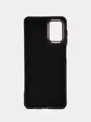 Черный чехол Samsung Galaxy A12 / M12, Самсунг А12 / М12 плотный, с рисунком и мягким подкладом
