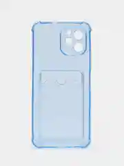Голубой чехол для Huawei Nova Y61 Хуавей Нова У61 прозрачный, с карманом для карты