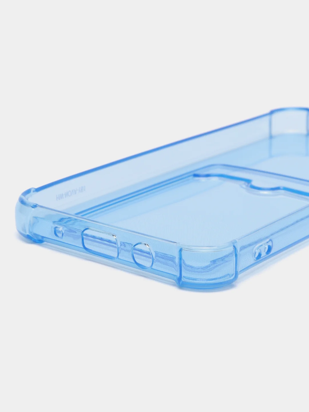 Голубой чехол для Huawei Nova Y61 Хуавей Нова У61 прозрачный, с карманом для карты