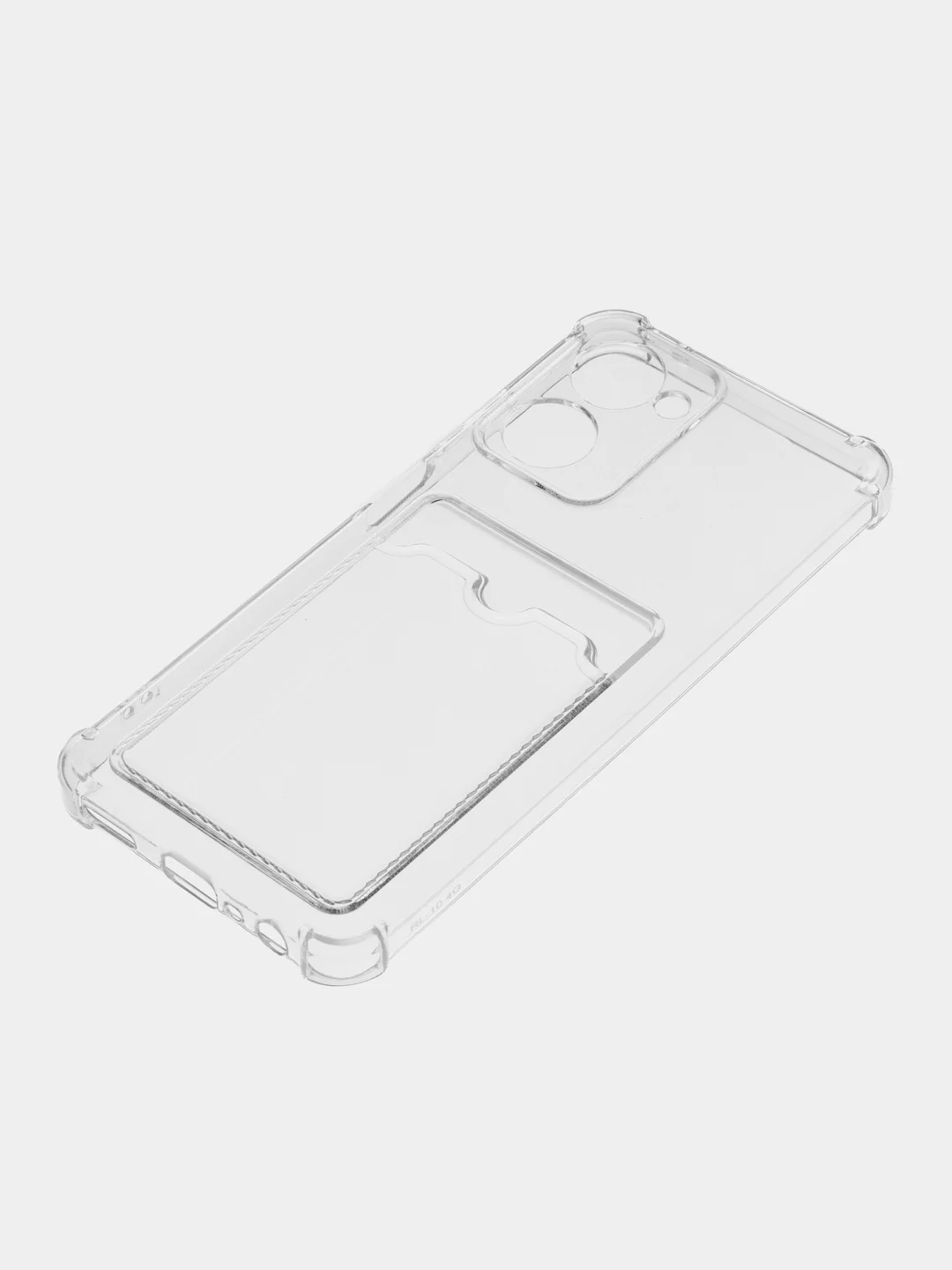 Прозрачный чехол для Realme 10, Реалми 10 прозрачный, с карманом для карты