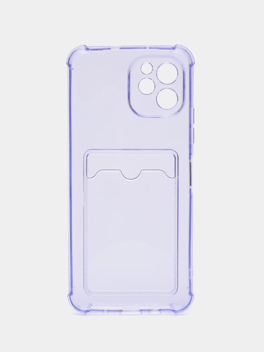 Лавандовый чехол для Huawei Nova Y61 Хуавей Нова У61 прозрачный, с карманом для карты