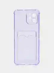 Лавандовый чехол для Huawei Nova Y61 Хуавей Нова У61 прозрачный, с карманом для карты