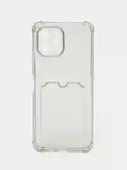 Черный чехол для Huawei Nova Y61 Хуавей Нова У61 прозрачный, с карманом для карты