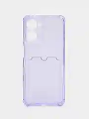 Лавандовый чехол для Realme 10, Реалми 10 прозрачный, с карманом для карты