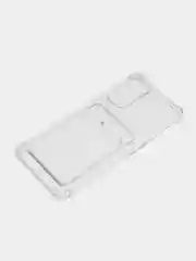 Прозрачный чехол для Oppo Reno 5 / Оппо Рено 5 прозрачный, с карманом для карты