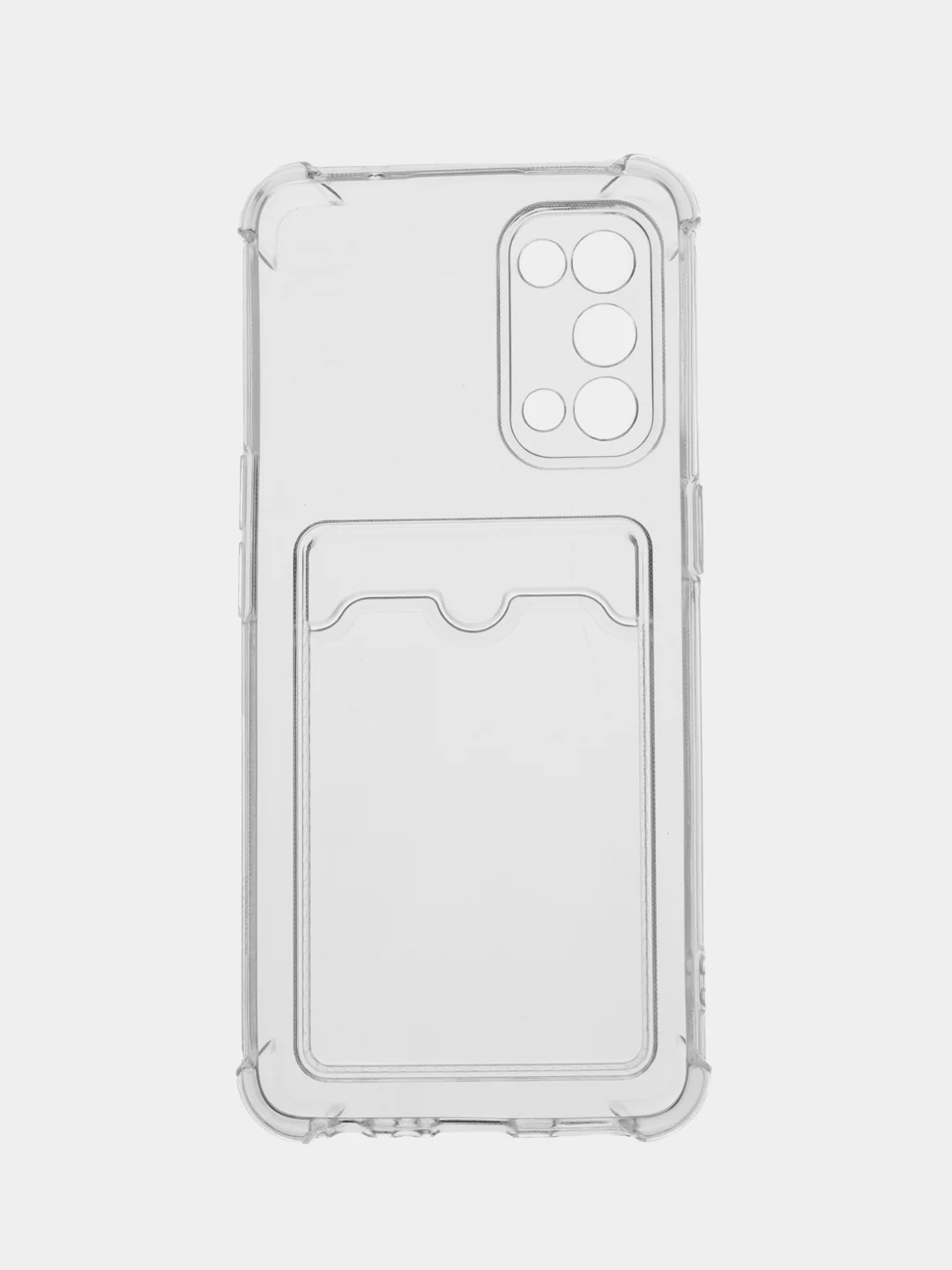 Прозрачный чехол для Oppo Reno 5 / Оппо Рено 5 прозрачный, с карманом для карты