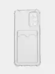 Прозрачный чехол для Oppo Reno 5 / Оппо Рено 5 прозрачный, с карманом для карты