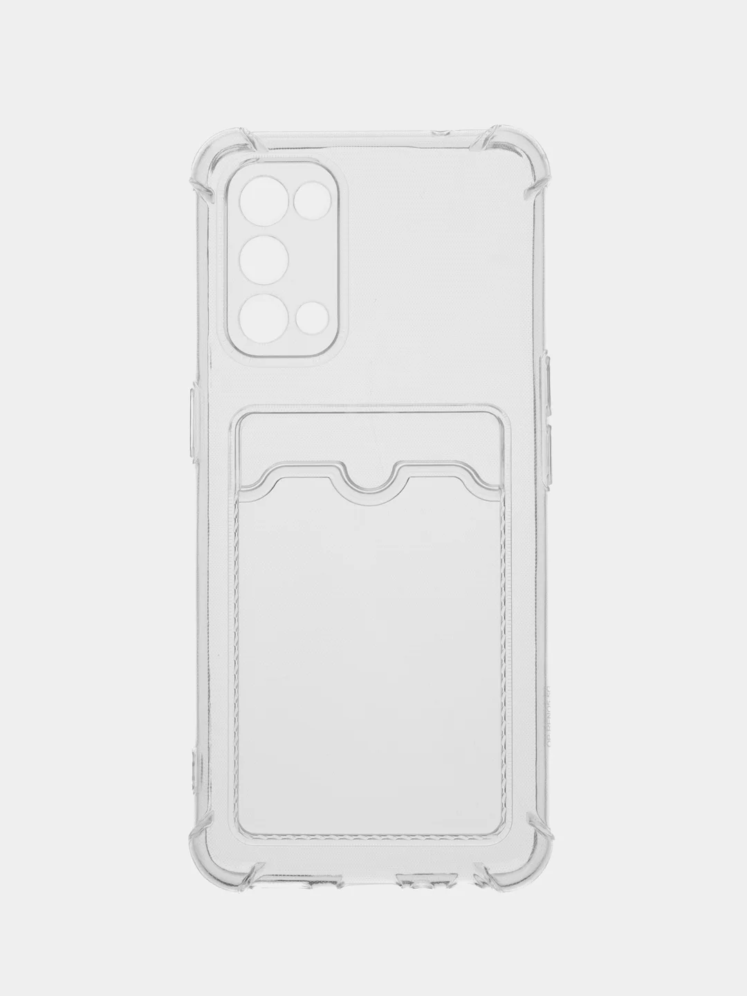 Прозрачный чехол для Oppo Reno 5 / Оппо Рено 5 прозрачный, с карманом для карты