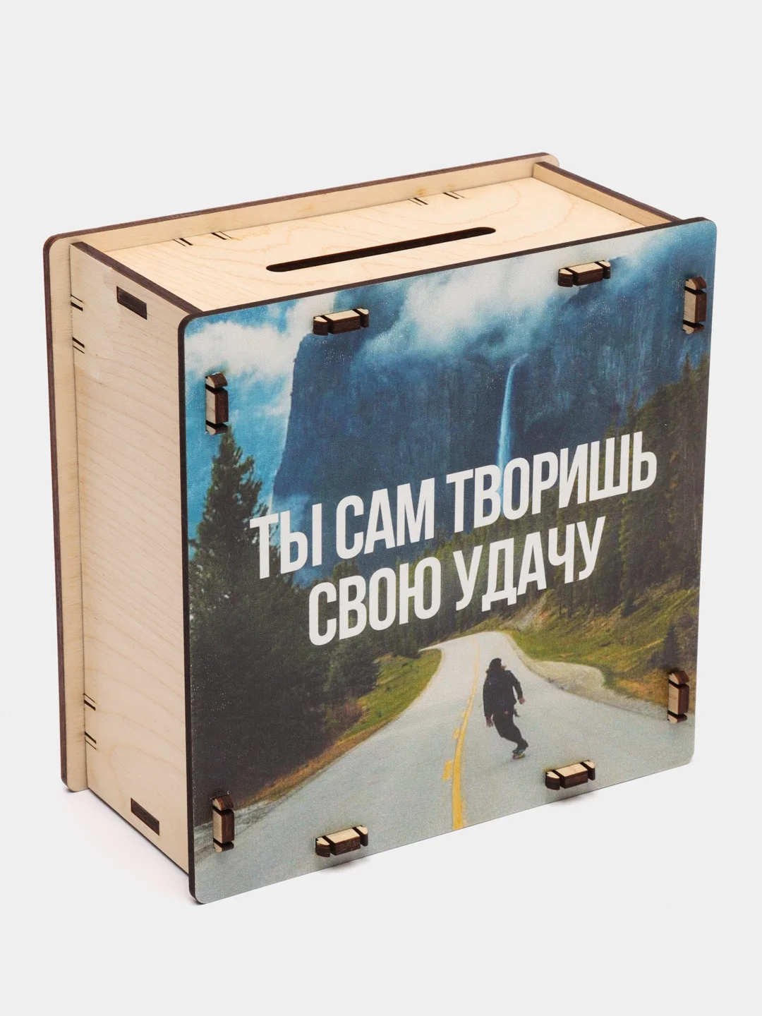 Серый деревянная копилка из тик тока 50500