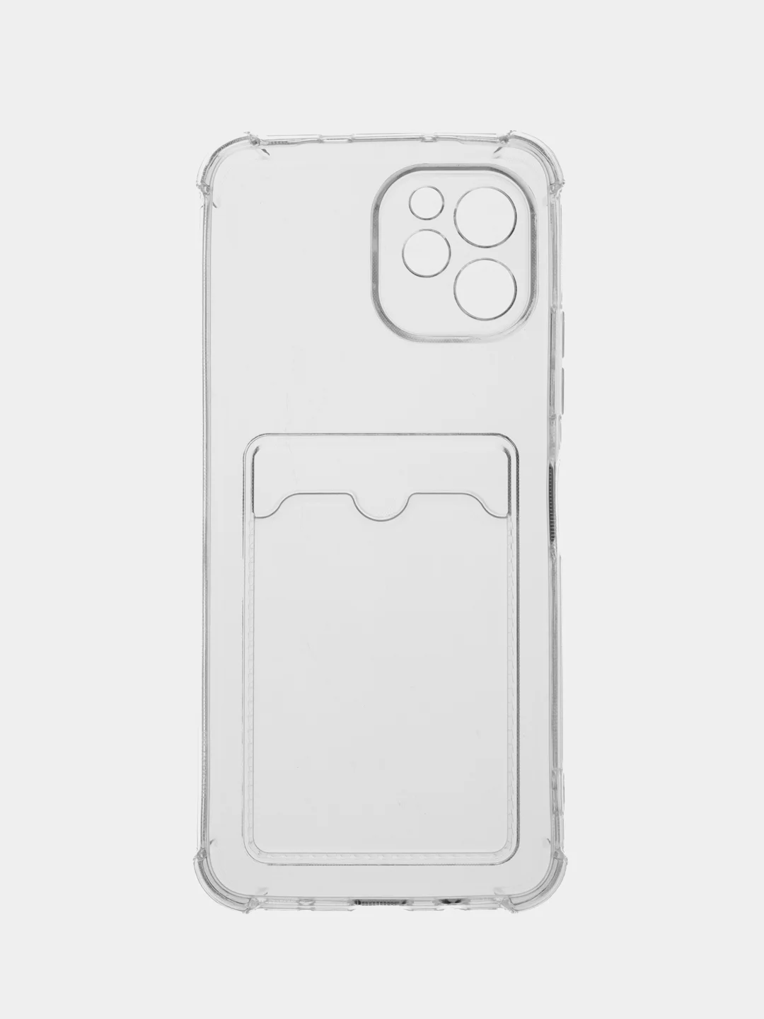 Прозрачный чехол для Huawei Nova Y61 Хуавей Нова У61 прозрачный, с карманом для карты