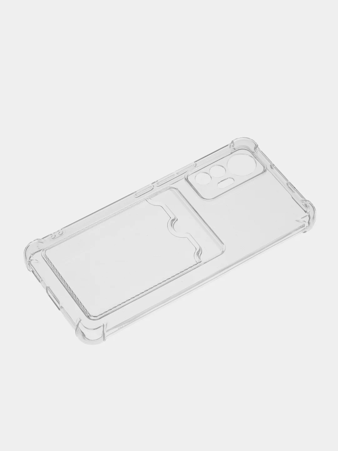 Прозрачный чехол для Xiaomi 12 Lite / Сяоми 12 Лайт прозрачный, с карманом для карты