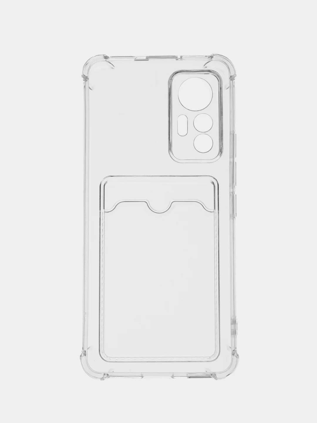 Прозрачный чехол для Xiaomi 12 Lite / Сяоми 12 Лайт прозрачный, с карманом для карты