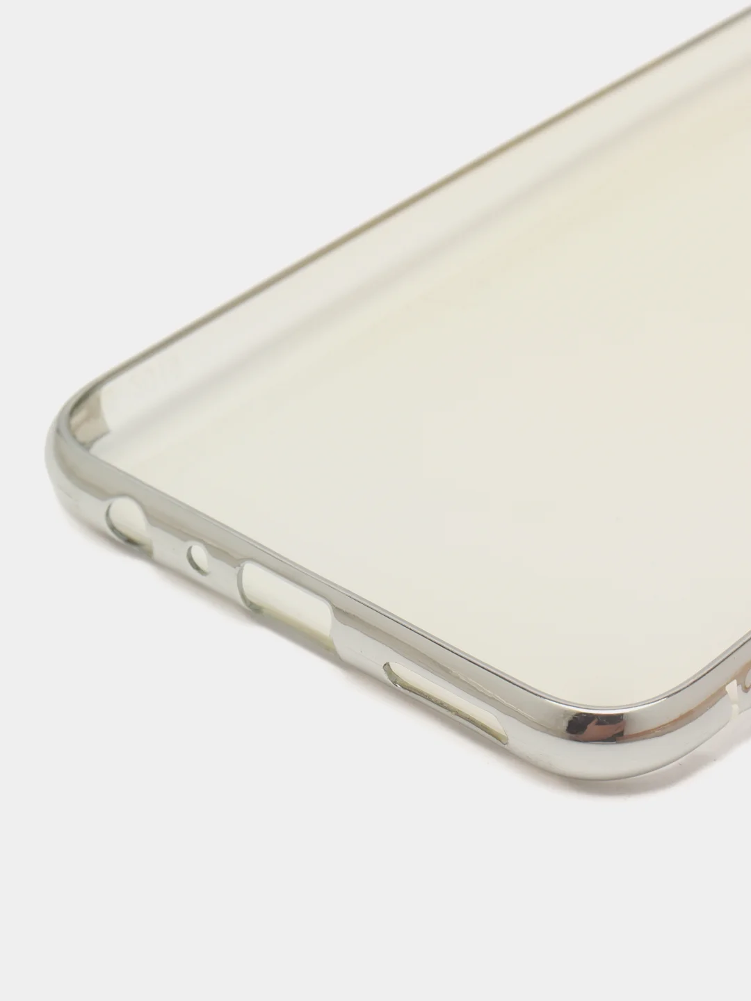 Серебряный силиконовый прозрачный с  окантовкой чехол Huawei y 9 2019