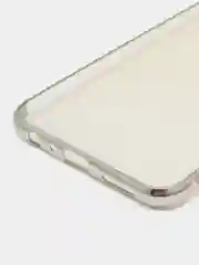 Серебряный силиконовый прозрачный с  окантовкой чехол Huawei y 9 2019