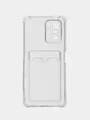 Прозрачный чехол для Xiaomi Poco X3 GT, Redmi Note 10 Pro 5G прозрачный, с карманом для карты