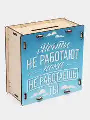 Белый деревянная копилка из тик тока 50500