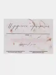 Бежевый подарочный сертификат на услугу/сумму, набор из 5 штук в крафт-конверте