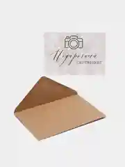 Карамельный подарочный сертификат на услугу/сумму, набор из 5 штук в крафт-конверте