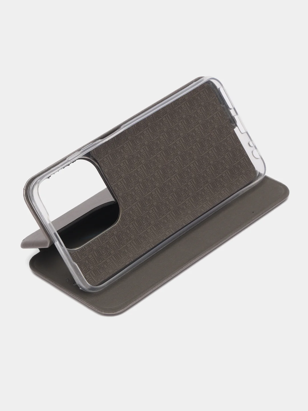 Серый чехол-книжка для Tecno Spark 10 / 10C (Техно Спарк 10 / 10С)