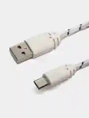 Белый кабель Micro USB в оплетке