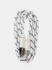 Белый кабель Micro USB в оплетке