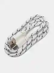 Белый кабель Micro USB в оплетке