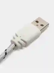 Белый кабель Micro USB в оплетке