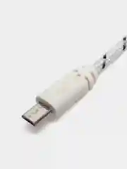 Белый кабель Micro USB в оплетке