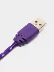 Фиолетовый кабель Micro USB в оплетке