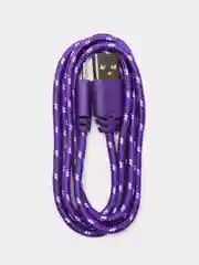 Фиолетовый кабель Micro USB в оплетке