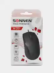 Мышь, мышка проводная компьютерная для компьютера Sonnen М-201, Usb, оптическая, 512631