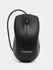Мышь, мышка проводная компьютерная для компьютера Sonnen М-201, Usb, оптическая, 512631
