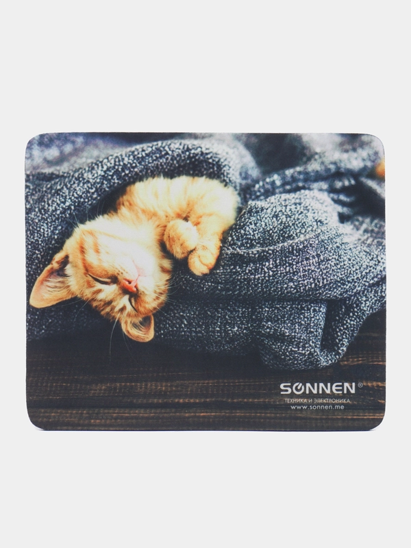 Коврик компьютерный игровой для мыши, компьютера Sonnen Kitten, 220х180х3 мм, 513313