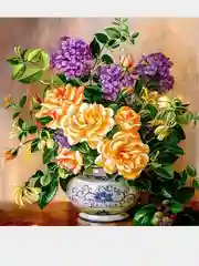 Желтый алмазная мозаика, картина из страз, без подрамника, 45 x 55