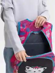 Школьный рюкзак для девочки, ортопедический, розовый, с кошкой, 38 х 26 х 20
