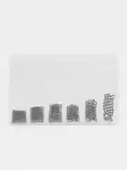 Серебряный металлические бусины для дизайна ногтей. Набор 6 размеров шариков. Украшение, бульонки