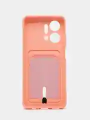Конфетный чехол для Huawei Honor X7a (Хуавей Хонор Х7а) силиконовый, с карманом для карты