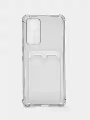 Черный чехол для Xiaomi 12 Lite / Сяоми 12 Лайт прозрачный, с карманом для карты
