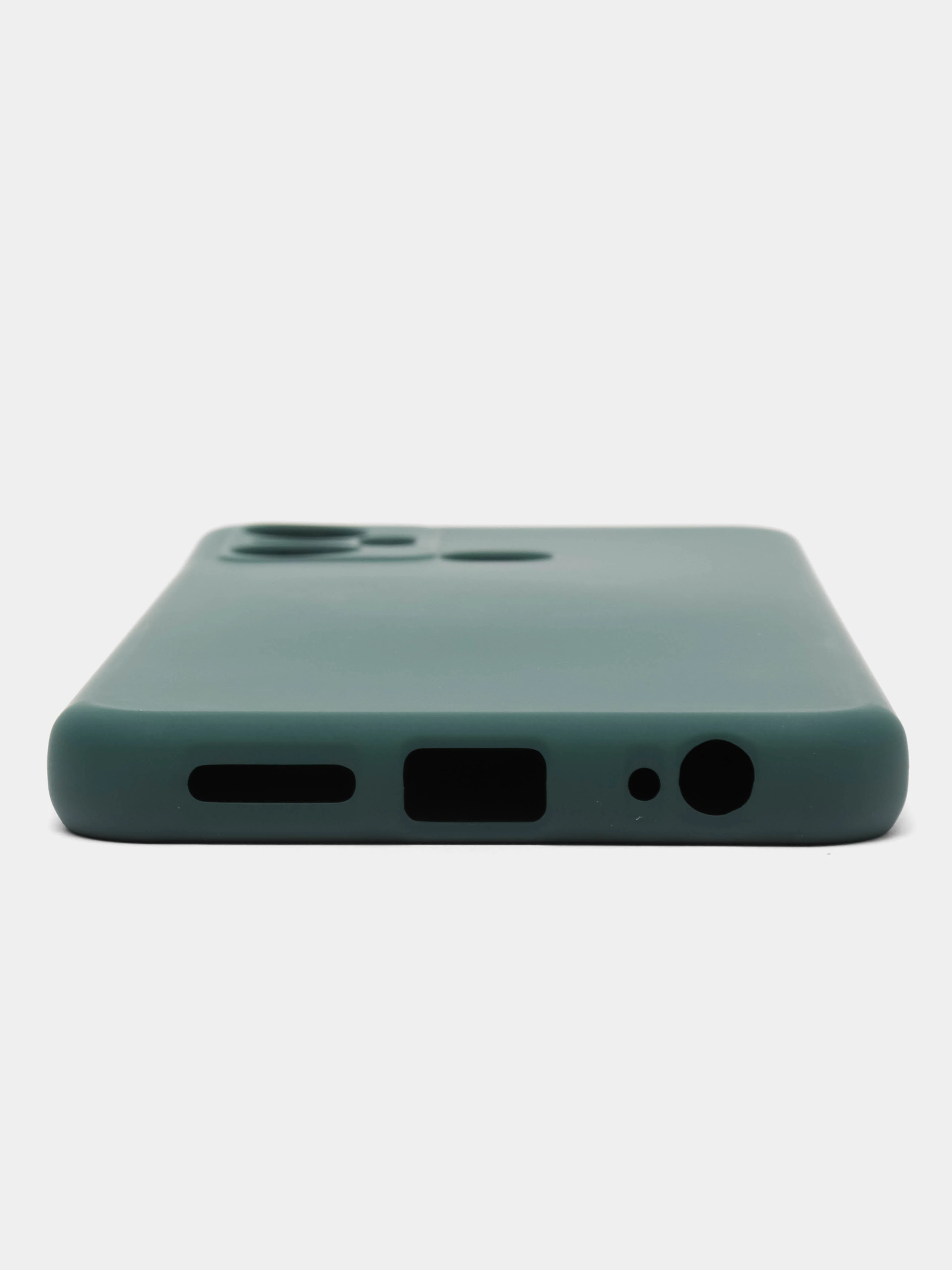 Тёмно-зелёный чехол силиконовый для Infinix Smart 6 Plus (Инфиникс Смарт 6 Плюс Silicone Cover)