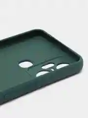 Тёмно-зелёный чехол силиконовый для Infinix Smart 6 Plus (Инфиникс Смарт 6 Плюс Silicone Cover)