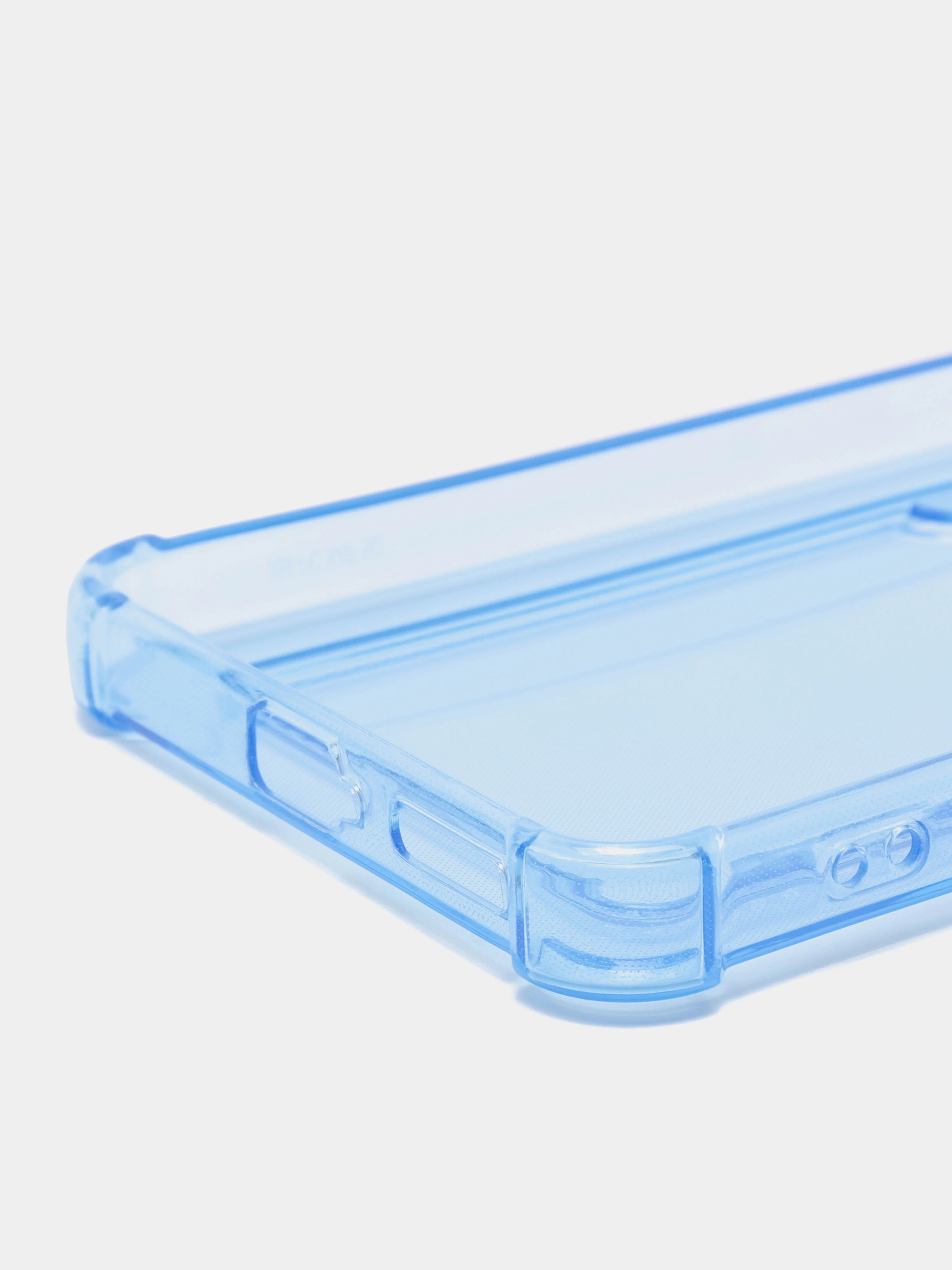 Голубой чехол для Xiaomi Poco X4 Pro, Сяоми Поко Х4 Про прозрачный, с карманом для карты