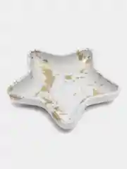 Белый гипсовый поднос для декора "Морская звезда"